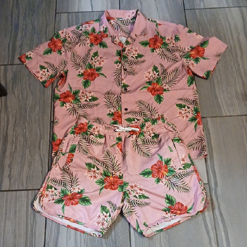 Fashion Nova Pink Floral Shirt
